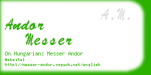 andor messer business card